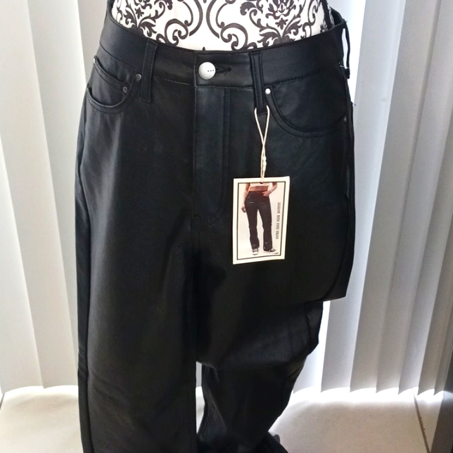 Faux Leather Jeans